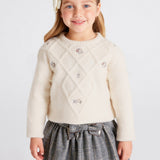 Maglioncino In Misto Lana Con Ricami Bambina MAYORAL 4302 - MAYORAL - LuxuryKids