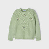 Maglioncino In Misto Lana Con Ricami Bambina MAYORAL 4302 - MAYORAL - LuxuryKids