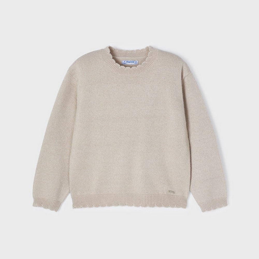 Maglioncino Girocollo In Caldo Cotone Bambina MAYORAL 4301 - MAYORAL - LuxuryKids