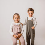 Salopette Intera In Caldo Cotone Rosa Bambina CALAMARO  32388 - CALAMARO - LuxuryKids