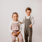 Salopette Intera In Caldo Cotone Rosa Bambina CALAMARO  32388 - CALAMARO - LuxuryKids