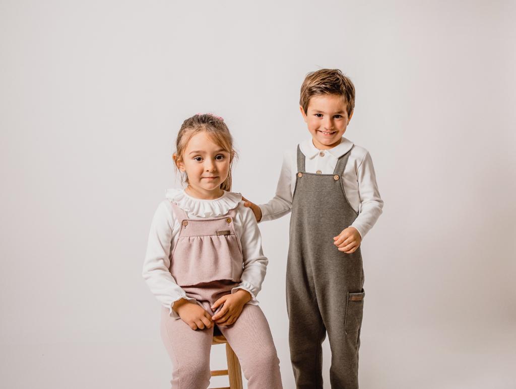 Salopette Intera In Caldo Cotone Rosa Bambina CALAMARO  32388 - CALAMARO - LuxuryKids