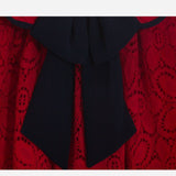 Abito Mezza Manica In Pizzo Con Fiocco Neonata PATACHOU 3633293