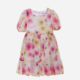 Abito Mezza Manica Stampato In Chiffon Bambina PATACHOU 3633561