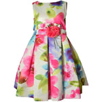 Abito Bambina Cerimonia Elegante Floreale Multicolour Mimil’_ 262 - MIMILU' - LuxuryKids