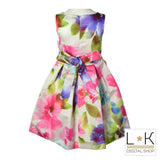 Abito Bambina Cerimonia Elegante Floreale Multicolour Mimil’_ 262 - MIMILU' - LuxuryKids