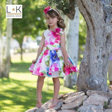Abito Bambina Cerimonia Elegante Floreale Multicolour Mimil’_ 262 - MIMILU' - LuxuryKids