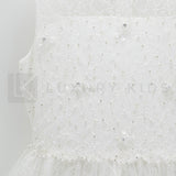 Abito Bambina Cerimonia Elegante Principesco Bianco Sarah Louise 070022-02 - SARAH LOUISE - LuxuryKids