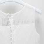 Abito Bambina Cerimonia Elegante Principesco Bianco Sarah Louise 070022-02 - SARAH LOUISE - LuxuryKids