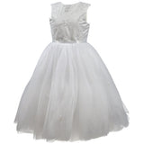 Abito Bambina Cerimonia Elegante Principesco Bianco Sarah Louise 070035 - SARAH LOUISE - LuxuryKids