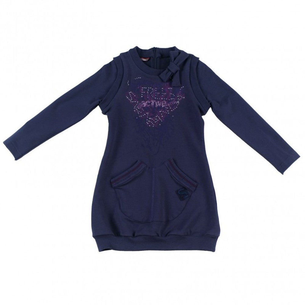 Abito Casual Bambina Blu Sarabanda F842 - SARABANDA - LuxuryKids