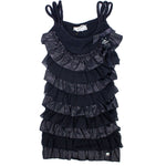 Abito con Balze Nero Bambina Fun&Fun FUNBDR0012 - FUN&FUN - LuxuryKids