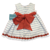 Abito Con Culotte Azzurro-Arancio Neonata Tartaleta A2714 - TARTALETA - LuxuryKids