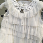 Abito di Pizzo Neonata Bianco Liu Jo H13059 - LIU JO - LuxuryKids