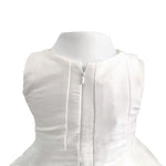 Abito Elegante a Bambolina Bianco-Verde Neonata La sartoria dei piccoli L429 - LA SARTORIA DEI PICCOLI - LuxuryKids