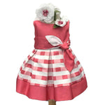 Abito Elegante a Bambolina Rosa-Bianco Neonata La sartoria dei piccoli L445 - LA SARTORIA DEI PICCOLI - LuxuryKids