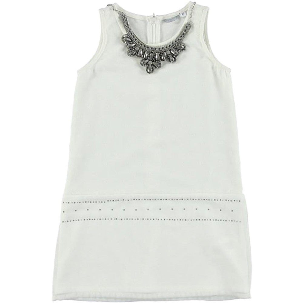 Abito Elegante a Pois Bambina Bianco Sarabanda N425 - SARABANDA - LuxuryKids