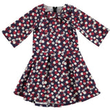 Abito Elegante a Pois Bambina Blu-Rosso Sarabanda R460 - SARABANDA - LuxuryKids