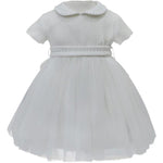 Abito Elegante Bianco-Argento Neonata Bufi 10367A - BUFI - LuxuryKids