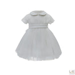 Abito Elegante Bianco-Argento Neonata Bufi 10367A - BUFI - LuxuryKids