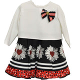 Abito Elegante cerimonia Bambina nero-bianco LOREDANA 7106A - LOLO' - LuxuryKids