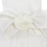 Abito Elegante Cerimonia Bianco Bambina Le Chicche ABR06 - LE CHICCHE - LuxuryKids