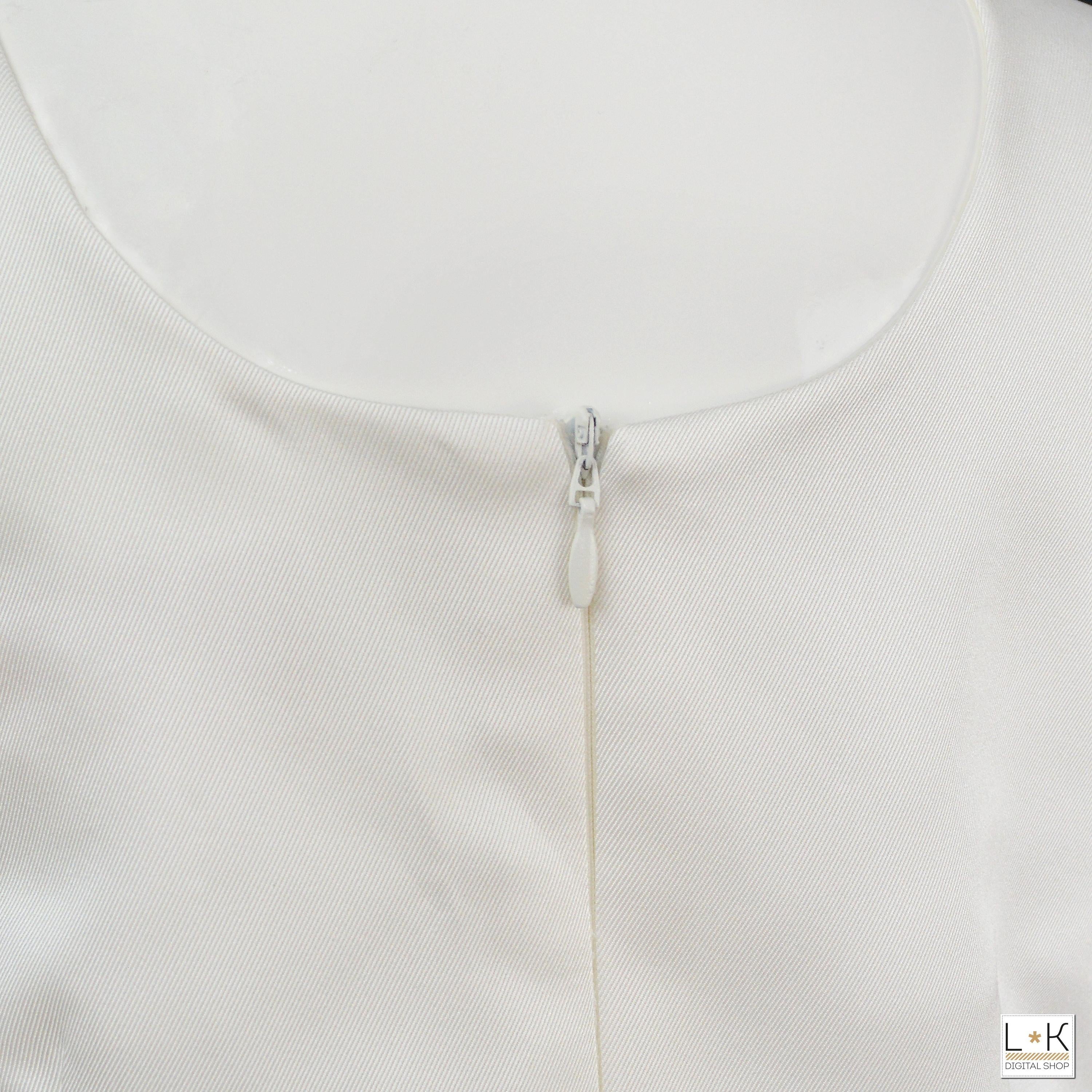 Abito Elegante Cerimonia Bianco Bambina Le Chicche ABR06 - LE CHICCHE - LuxuryKids