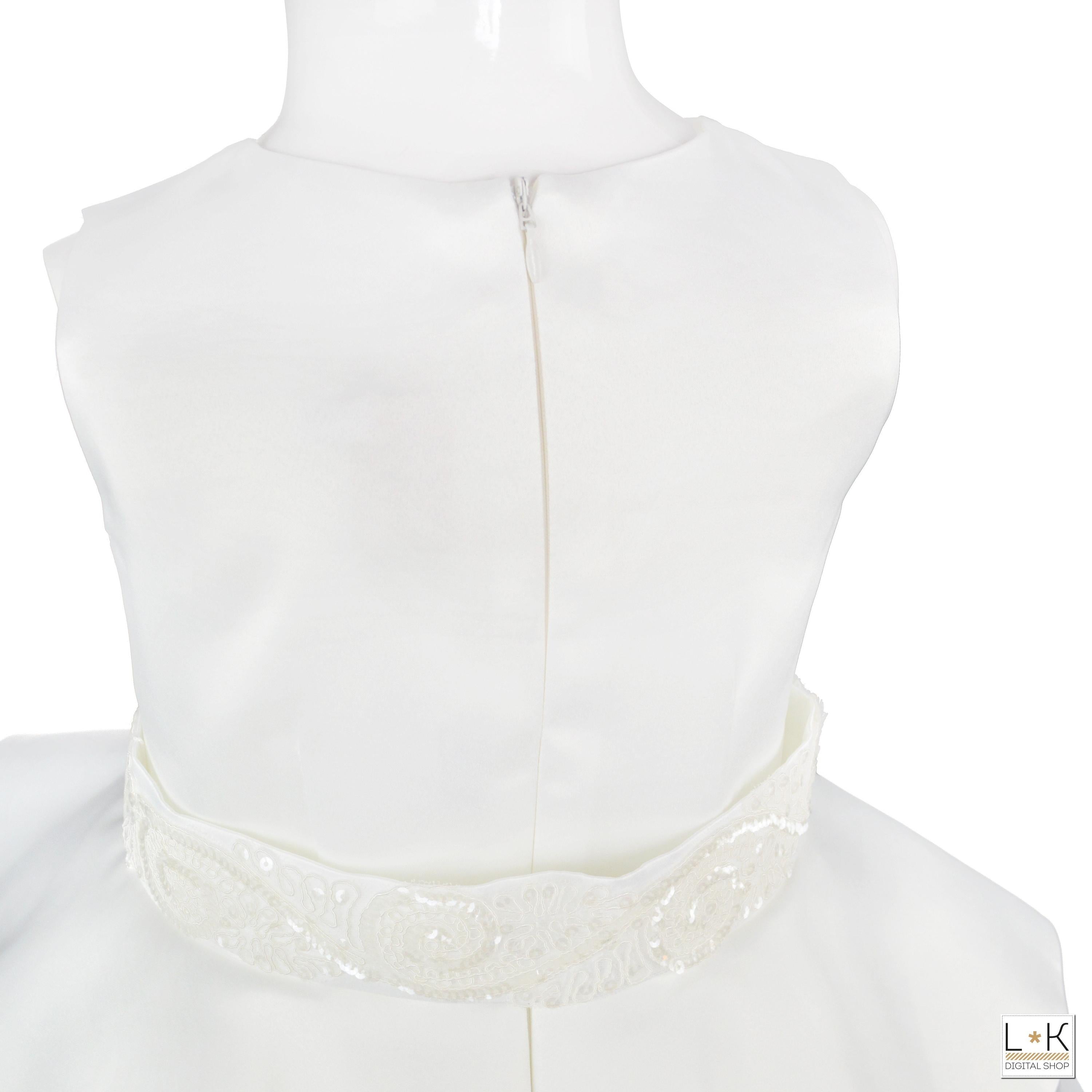 Abito Elegante Cerimonia Bianco Bambina Le Chicche ABR18 - LE CHICCHE - LuxuryKids