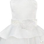 Abito Elegante Cerimonia Bianco Bambina Le Chicche ABR18 - LE CHICCHE - LuxuryKids