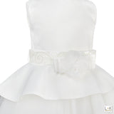Abito Elegante Cerimonia Bianco Bambina Le Chicche ABR18 - LE CHICCHE - LuxuryKids