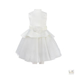 Abito Elegante Cerimonia Bianco Bambina Le Chicche ABR18 - LE CHICCHE - LuxuryKids