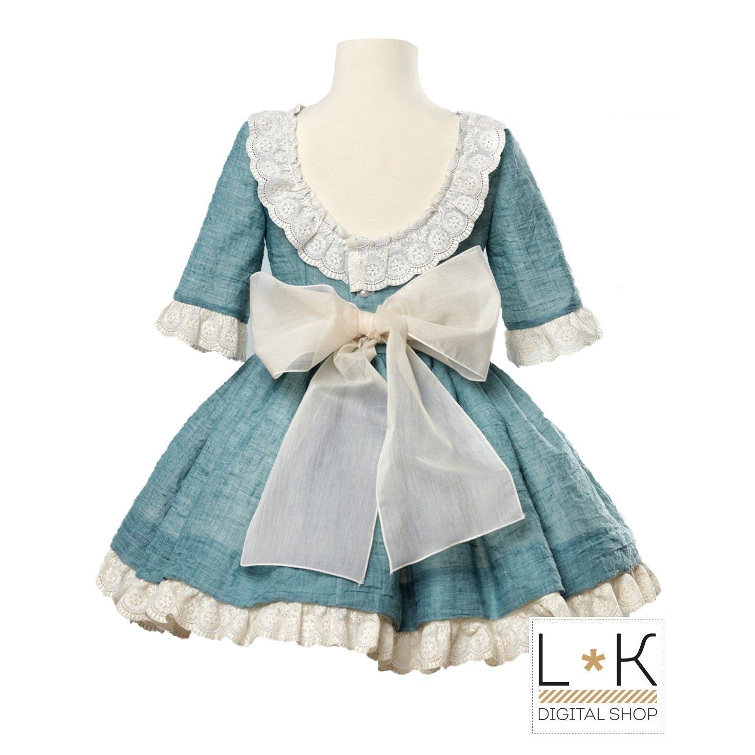 Abito Elegante Cerimonia Neonata Creaciones Marigar 2304 - Creaciones Marigar - LuxuryKids