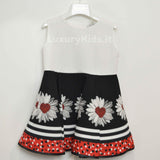 Abito Elegante cerimonia Neonata nero-bianco LOREDANA 7106A - LOLO' - LuxuryKids