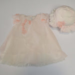 Abito Elegante Cerimonia neonata Rosa luana 563 - CREAZIONI LUANA - LuxuryKids