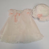 Abito Elegante Cerimonia neonata Rosa luana 563 - CREAZIONI LUANA - LuxuryKids