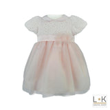 Abito Elegante con Boucle Rosa Neonata Ninnaoh I1725 - NINNAOH - LuxuryKids