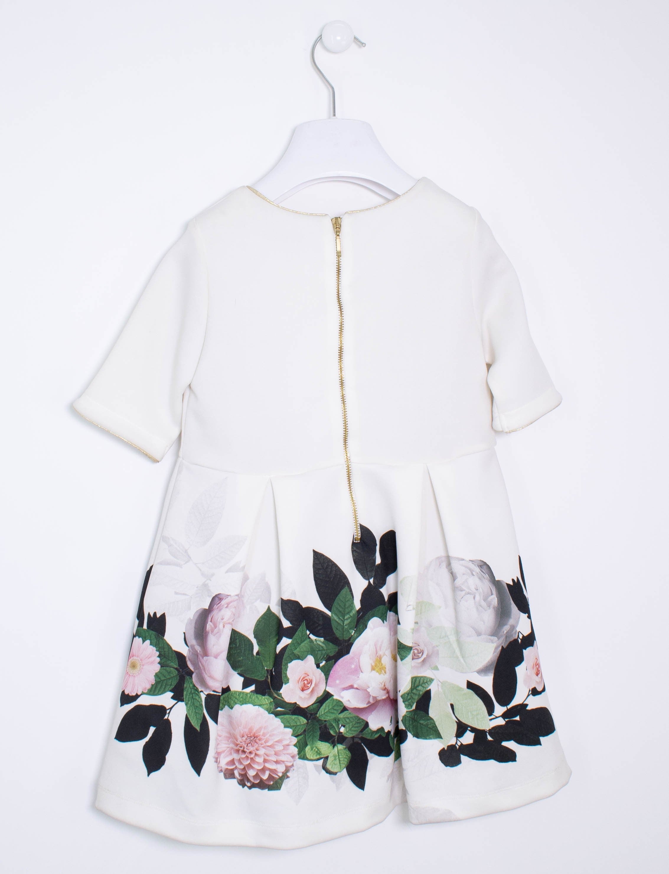 Abito Elegante con Stampa di Fiori Bambina Bianca Patachou 2233820 - PATACHOU - LuxuryKids