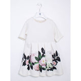 Abito Elegante con Stampa di Fiori Bambina Bianca Patachou 2233820 - PATACHOU - LuxuryKids