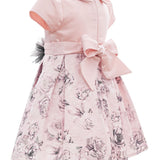 Abito Elegante Da Cerimonia Stampa Floreale Rosa Neonata ISABEL 63060 - ISABEL - LuxuryKids