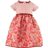 Abito Elegante Damascato Bambina Rosa Piccola Speranza PS16044 - PICCOLA SPERANZA - LuxuryKids