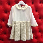 Abito Elegante in Boucle Bambina Bianco-Oro Patachou 2133602 - PATACHOU - LuxuryKids