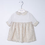Abito Elegante in Boucle Neonata Bianco-Oro Patachou 2133511 - PATACHOU - LuxuryKids