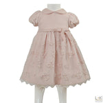 Abito Elegante in Caldo Cotone Rosa Neonata Ninnaoh I1444 - NINNAOH - LuxuryKids
