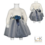 Abito Elegante In Lana E Tulle Panna Cerimonia Neonata Caf 350 - CAF - LuxuryKids