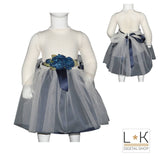 Abito Elegante In Lana E Tulle Panna Cerimonia Neonata Caf 350 - CAF - LuxuryKids