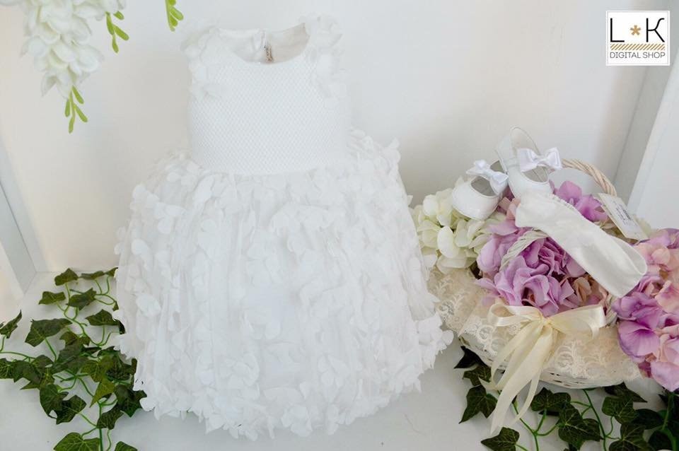 Abito Elegante Panna Battesimo Neonata Loredana Lolò 4000 - LOLO' - LuxuryKids