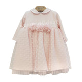 Abito Elegante Rosa con Fiori Rimovibili Neonata Ninnaoh I1847 - NINNAOH - LuxuryKids