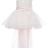 Abito Elegante Smanicato Con Corpetto Ricamato E Gonna In Tulle Neonata Le Petits Enfants ZELIA - LE PETITS ENFANTS - LuxuryKids