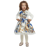 Abito Elegante Stampa Alice Nel Paese Delle Meraviglie Neonata LIALEA DSB0202 - LIALEA - LuxuryKids
