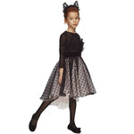 Abito Elegante Tulle A Pois Nero-Rosa Bambina LIALEA DS01743 - LIALEA - LuxuryKids